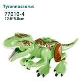 Load image into Gallery viewer, 5&quot; Luminous Dinosaur Jurassic Theme Building Blocks DIY Action Figures Play Set Tyrannosaurus