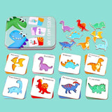 Load image into Gallery viewer, Guess Who I Am Dinosaur Matching Cards Kids Early Learning Cognitive Toys Dinosaur