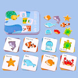 Load image into Gallery viewer, Guess Who I Am Dinosaur Matching Cards Kids Early Learning Cognitive Toys Ocean