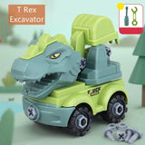 Load image into Gallery viewer, Inertial Take Apart Construction Dinosaur Truck Car T Rex Triceratops Excavator Toy for Kids T Rex Excavator