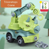 Load image into Gallery viewer, Inertial Take Apart Construction Dinosaur Truck Car T Rex Triceratops Excavator Toy for Kids Triceratops Crane