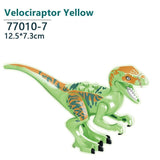 Load image into Gallery viewer, 5&quot; Luminous Dinosaur Jurassic Theme Building Blocks DIY Action Figures Play Set Velociraptor Yellow