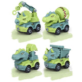Load image into Gallery viewer, Inertial Take Apart Construction Dinosaur Truck Car T Rex Triceratops Excavator Toy for Kids 4 Pack