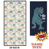 Load image into Gallery viewer, 28&quot;×60&quot; Dinosaur Towel Soft Microfiber Pattern Bath Beach Picnic Towel for Kids D(BOGO)