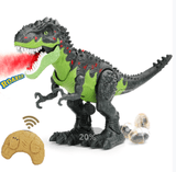 Load image into Gallery viewer, Remote Control Electric Fire Spraying T-Rex Walking Dinosaur Toy with Roaring Sound LED Green / Remote Control