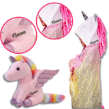 Load image into Gallery viewer, Name Personalized Dinosaur Ultra Plush Hoodie Blanket Cosplay Cloak for Kids 37 Inch Unicorn Blanket+Plush