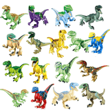 Load image into Gallery viewer, 5&quot; Mini Dinosaur Jurassic Theme DIY Action Figures Building Blocks Toy Playsets 17 Pcs Velociraptor Combo / Velociraptor